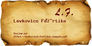 Levkovics Fürtike névjegykártya
